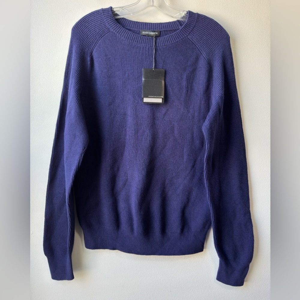 New State Cashmere Women's Purple Crew Neck Sweater